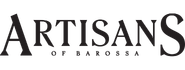 The image displays the text "Artisans of Barossa" in bold, uppercase serif font with "Artisans" featured prominently above "Of Barossa.